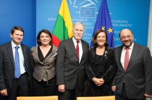 Vytautas LESKEVICIUS Vice Minister for European Affairs, Martin SCHULZ - EP President, Adina-Ioana VALEAN, Dominique RIQUET, Inés AYALA SENDER